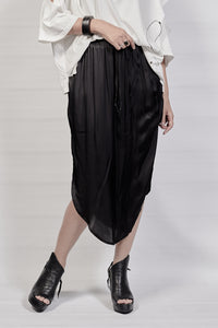 2302-SK01A Viscose Skirt - Black