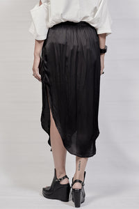 2302-SK01A Viscose Skirt - Black