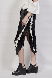 2302-SK01B Vicose Cross Skirt - Black