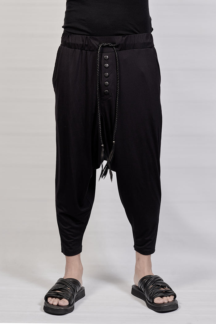 2101-PT04A Viscose Triangle Pant 02 - Black