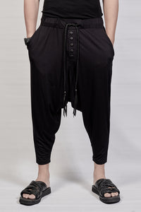 2101-PT04A Viscose Triangle Pant 02 - Black