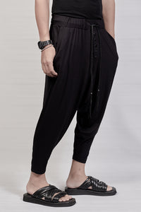 2101-PT04A Viscose Triangle Pant 02 - Black
