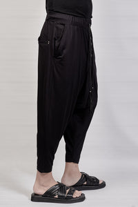 2101-PT04A Viscose Triangle Pant 02 - Black