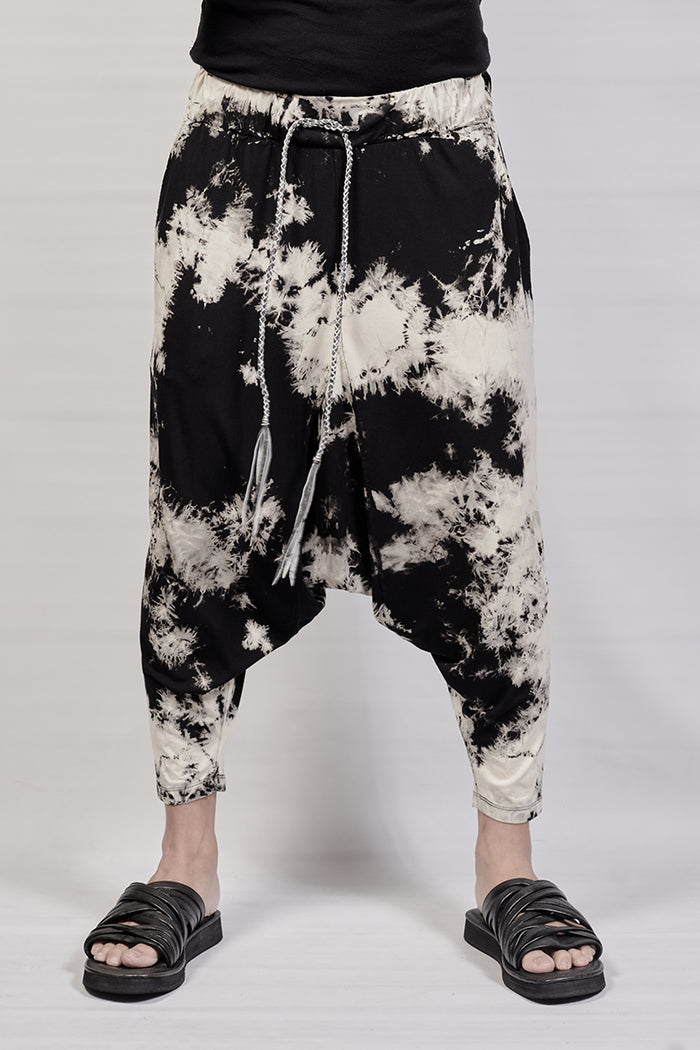 2002-PT08B Tie Dye Viscose Triangle SRL - Black