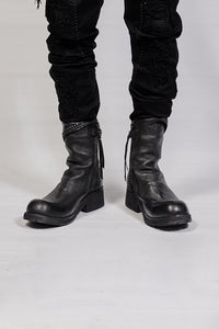 1602-BO03 Crush Short Boots - Black