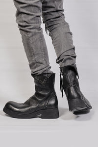 1602-BO03 Crush Short Boots - Black
