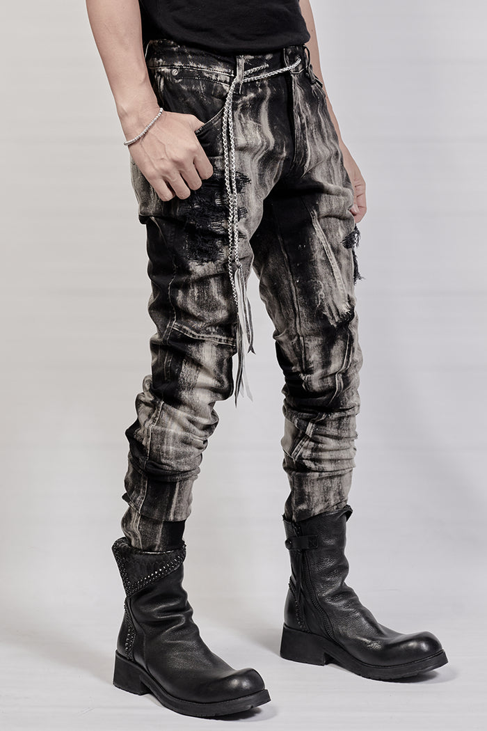2101-PT01C Discharged Stretch Twill Pants 02 - ONE