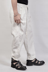 1701-PT03 Linen Layered Pants - White