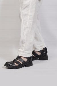 1801-BO02 Black Metal Sandal 08 - Black