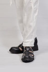 1801-BO02 Black Metal Sandal 08 - Black