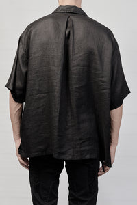 2101-SH03L Linen Box Shirt - Black