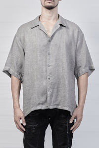 2101-SH03L Linen Box Shirt - Charcoal