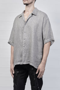2101-SH03L Linen Box Shirt - Charcoal