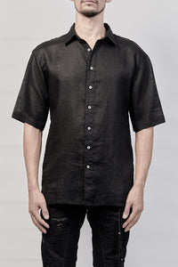 2101-SH03 Rayon Box Shirt - Black