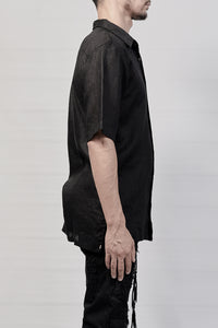2101-SH03 Rayon Box Shirt - Black