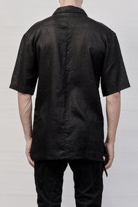 2101-SH03 Rayon Box Shirt - Black