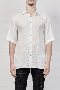 2101-SH04E Linen Slim Shirt SS - White
