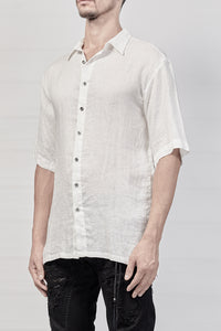 2101-SH04E Linen Slim Shirt SS - White
