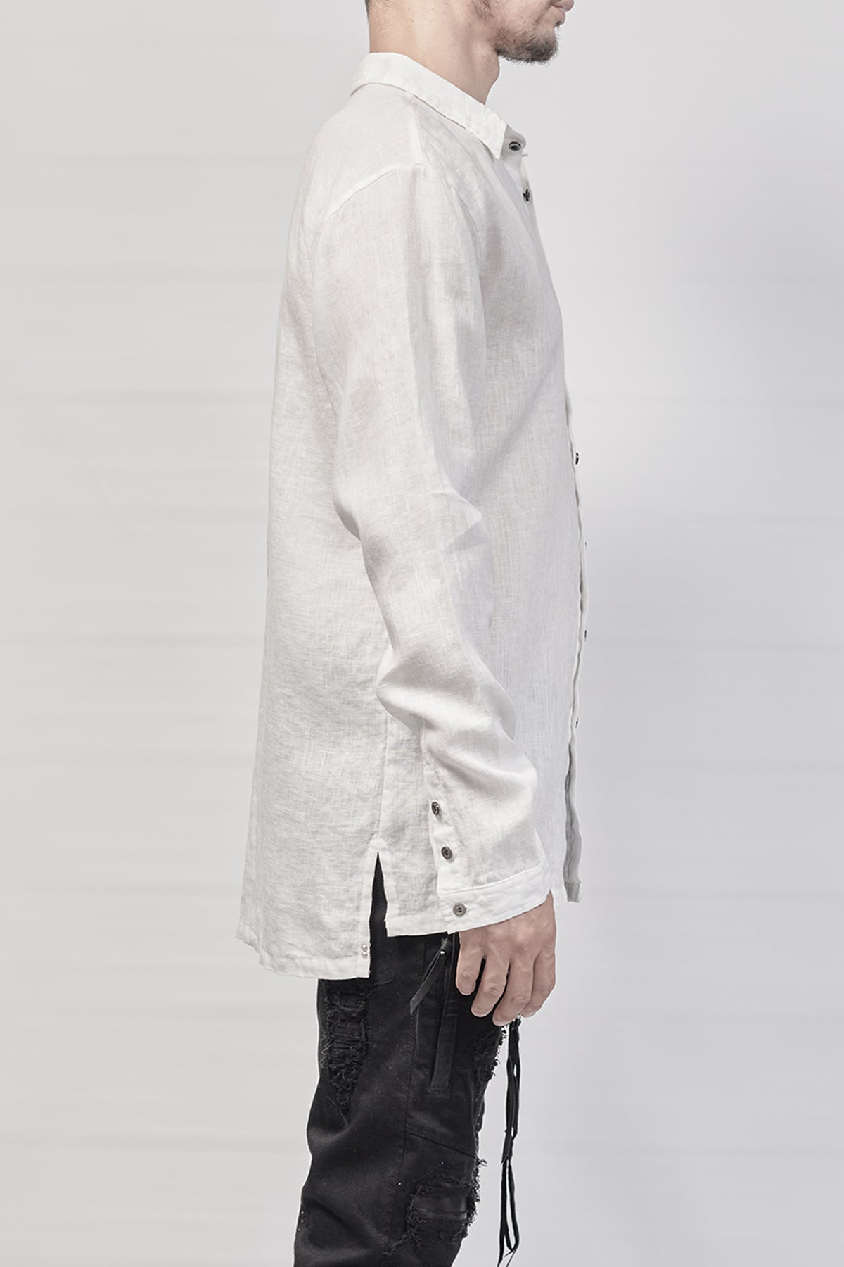 2101-SH04E/LS Linen Slim Shirt LS - White
