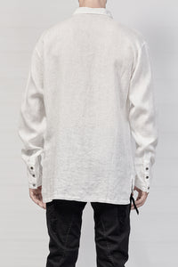 2101-SH04E/LS Linen Slim Shirt LS - White