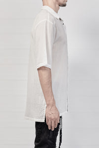 2101-SH04A Crepe Cotton Slim Shirt - White