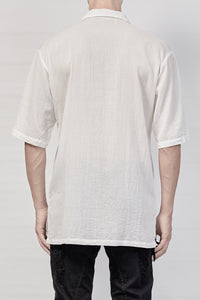2101-SH04A Crepe Cotton Slim Shirt - White