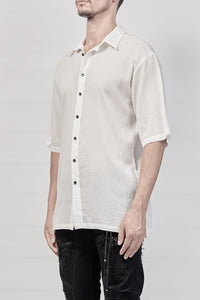 2101-SH04A Crepe Cotton Slim Shirt - White