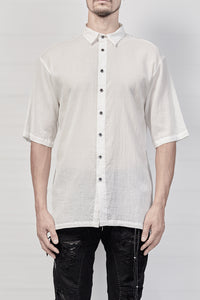 2101-SH04A Crepe Cotton Slim Shirt - White