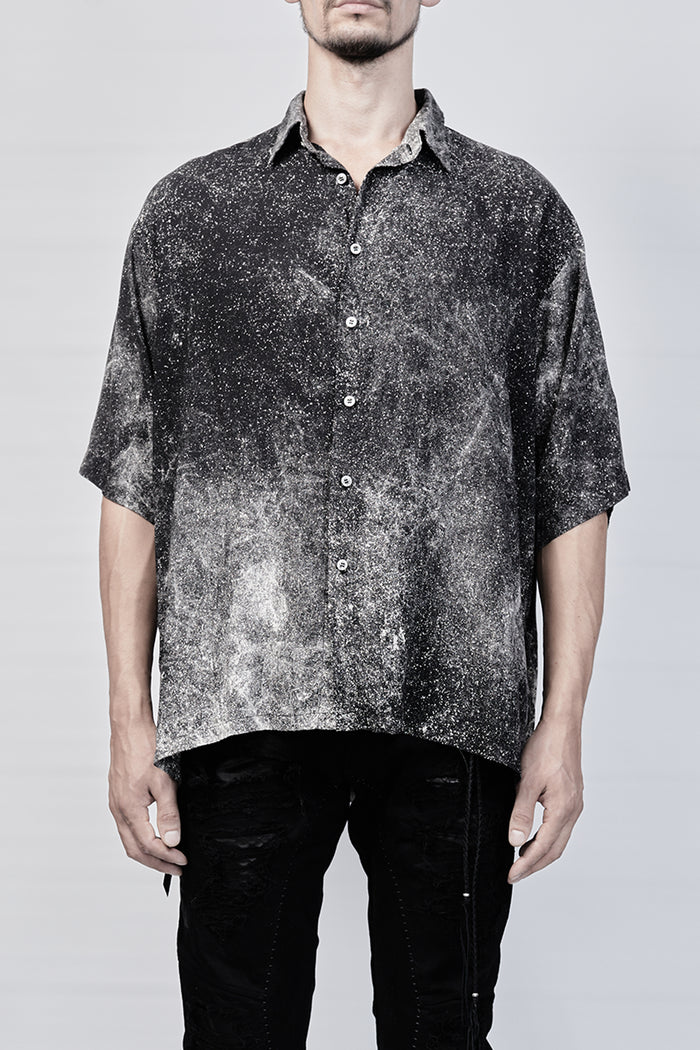 2001-SH02D Powder Storm Rayon Box Shirt - Black