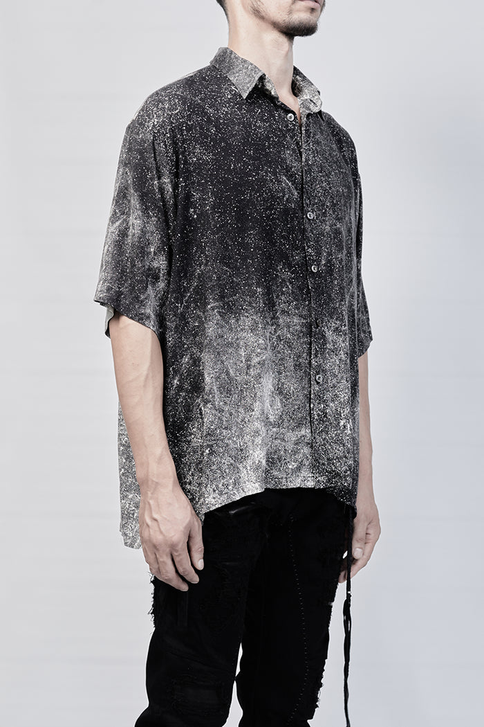 2001-SH02D Powder Storm Rayon Box Shirt - Black