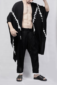 2301-GL03 Cross V Long Gown - Black